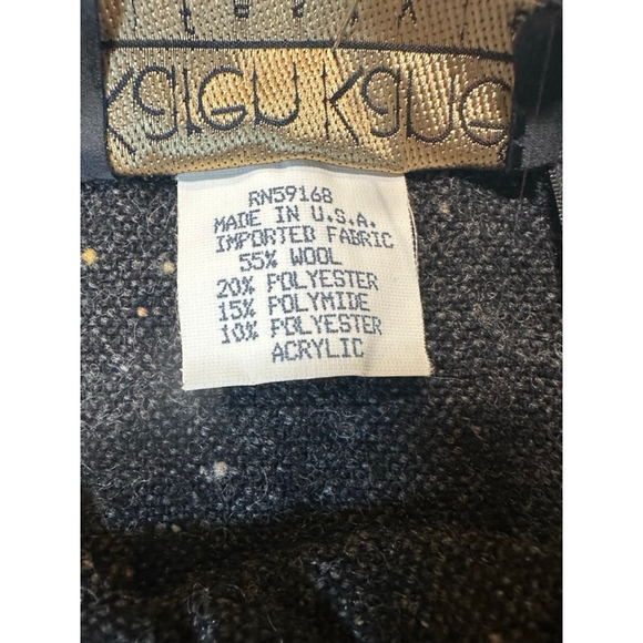 Vintage Karen Kane 90s Wool Fringe Maxi Skirt | Boho Ethnic | Made USA M - Picture 7 of 11